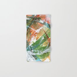 Abstract Green/Orange Hand & Bath Towel