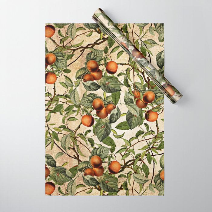 Vintage Fruit Pattern Wrapping Paper
