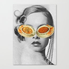 Hungry Eyes - Soup sunglasses Canvas Print