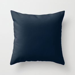 Minimal, Solid Color, Dark Navy Blue Throw Pillow