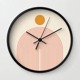 Abstraction_SUN_LINES_VISUAL_ART_Minimalism_001 Wall Clock