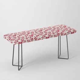 Little Red Cupids and Hearts Collection Bench