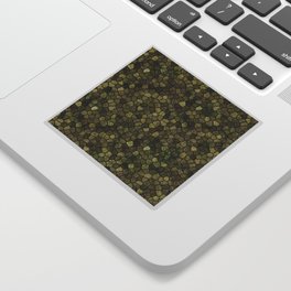 Seaweed and Juniper Cobbled Patchwork Terrazo Pattern Sticker