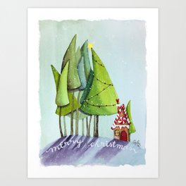 gingerbread forest Art Print
