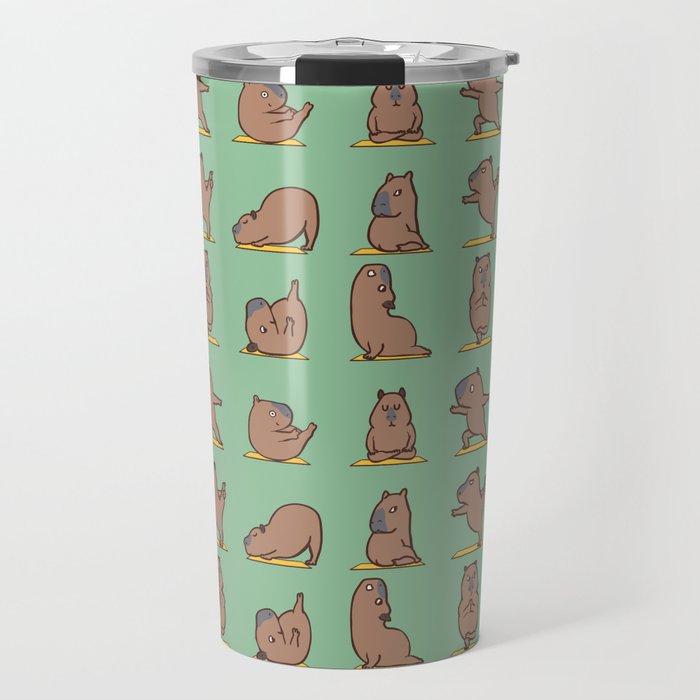 Capybara Yoga Travel Mug