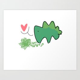 stegosaur-love Art Print