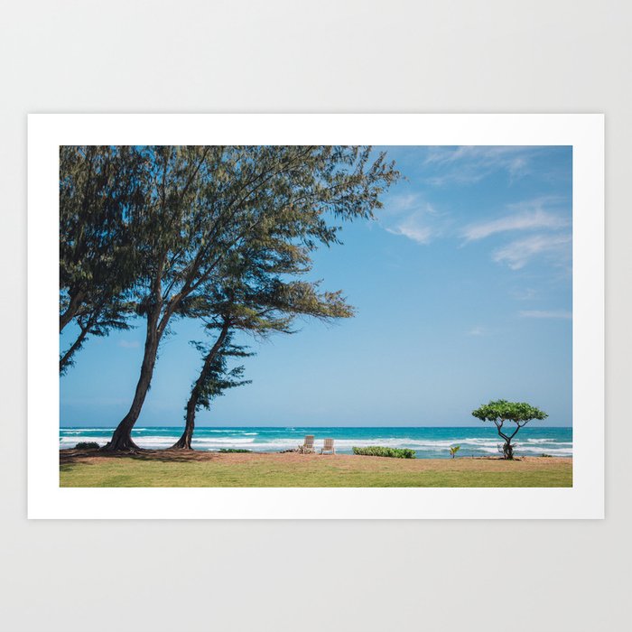 Relaxing Ocean View on the Island of Kauai Art Print