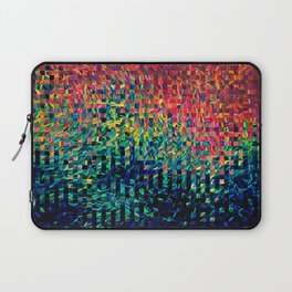 Distorted Red And Green Abstract Laptop Sleeve