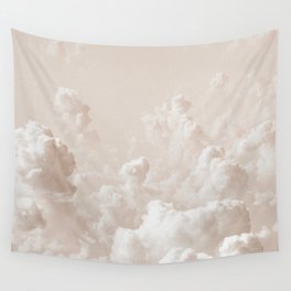 Light Academia Aesthetic white clouds Wall Tapestry