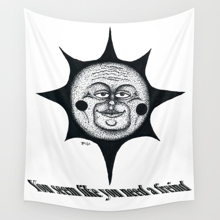 Friendly Sun Wall Tapestry