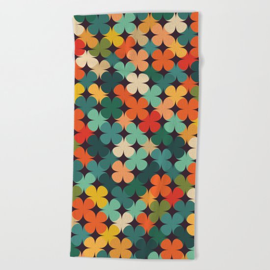 Lucky Clover Beach Towel