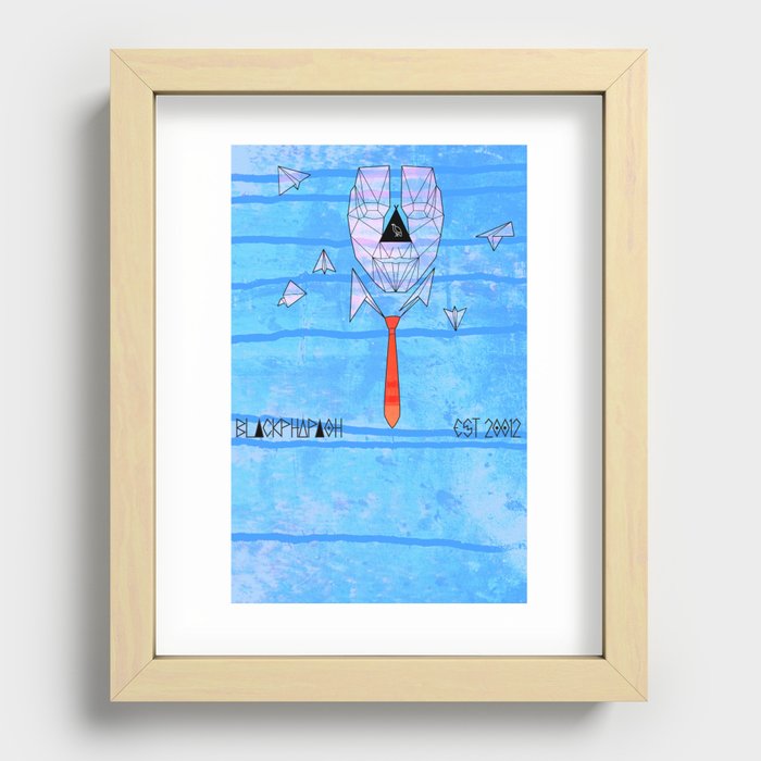 pyramids x paperplanes Recessed Framed Print