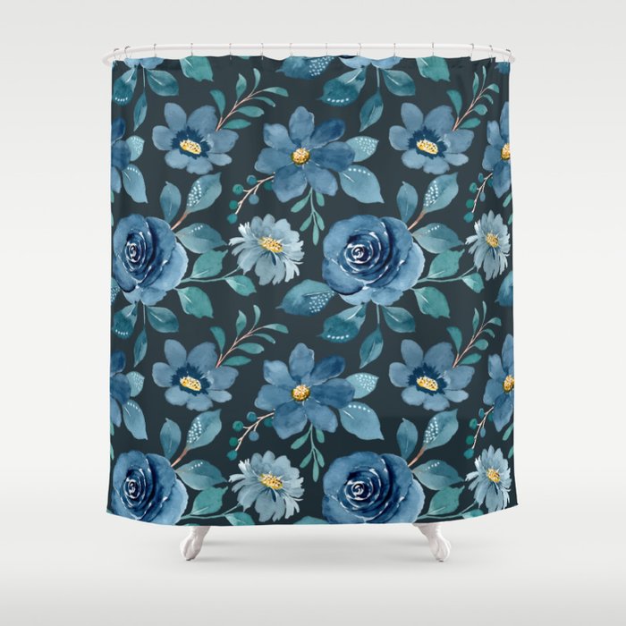 Blue Roses Shower Curtain