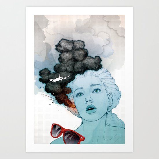 Volcan-oh-no! Art Print