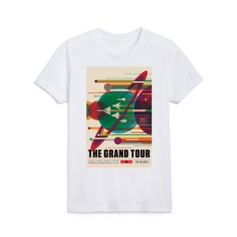 NASA Retro Space Travel Poster The Grand Tour Kids T Shirt