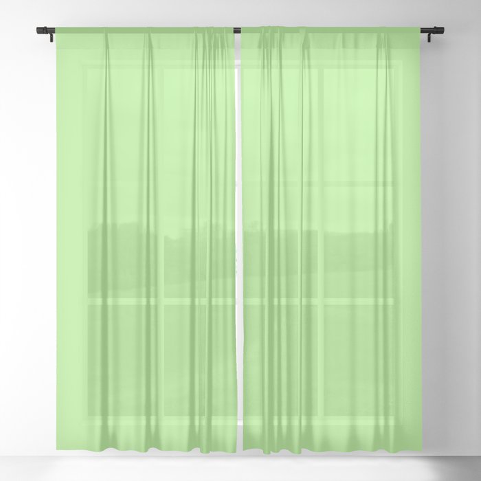 Sweet Pea Green Sheer Curtain