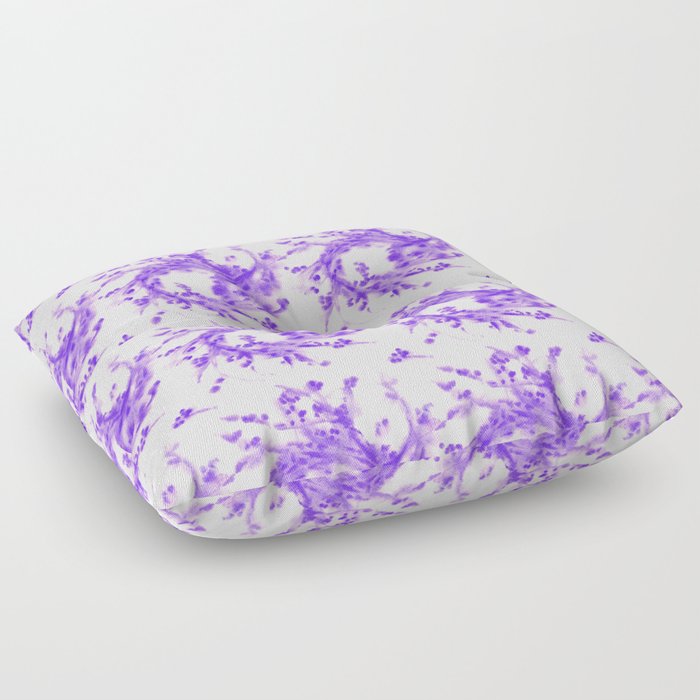 Watercolor purple bitersweet ornament Floor Pillow