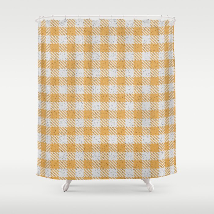 Indian Yellow Buffalo Plaid Shower Curtain By Detnecs Society6