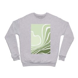 Sage Green Gradient Abstract Mountains Landscape Crewneck Sweatshirt