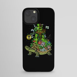 Psychedelic Aliens Space Trip iPhone Case