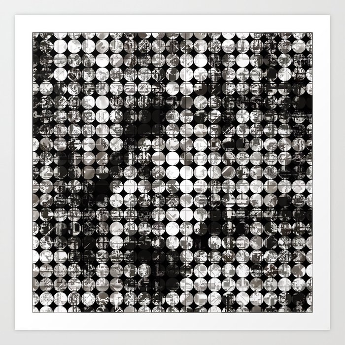 Vintage Psychedelic Circle Pattern Painting Abstract Background In