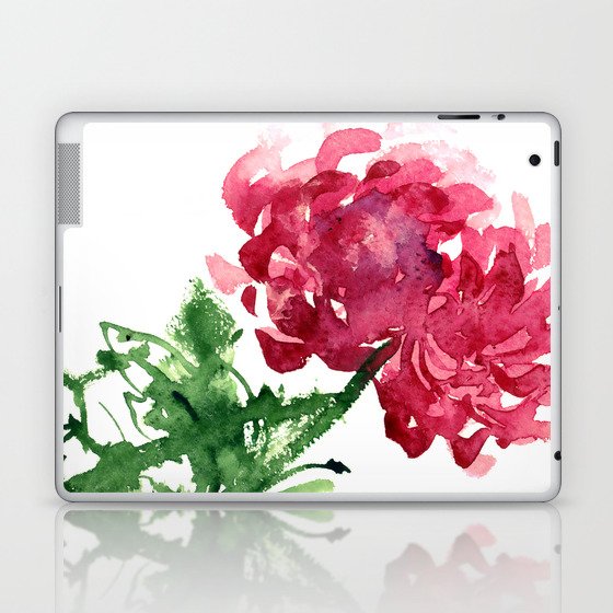 Red Сhrysanthemum Laptop & iPad Skin