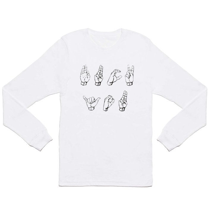 F you in sign language  Long Sleeve T Shirt