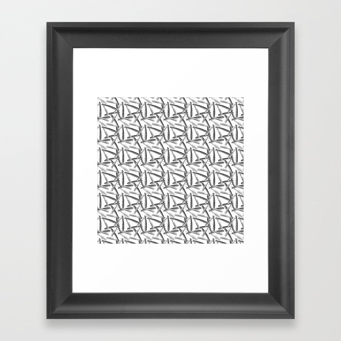 Razor Pattern small Framed Art Print