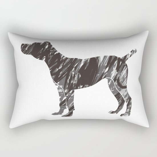 black dog Rectangular Pillow