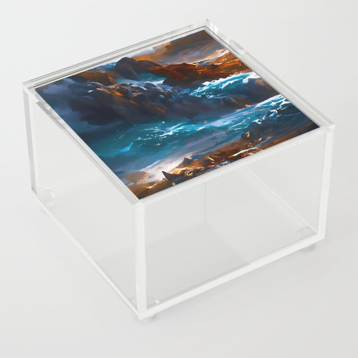 Stormy Ocean Acrylic Box