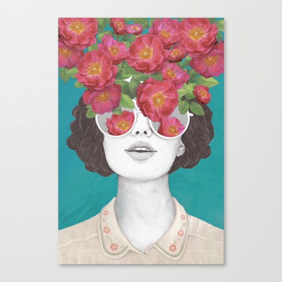 The optimist // rose tinted glasses Canvas Print