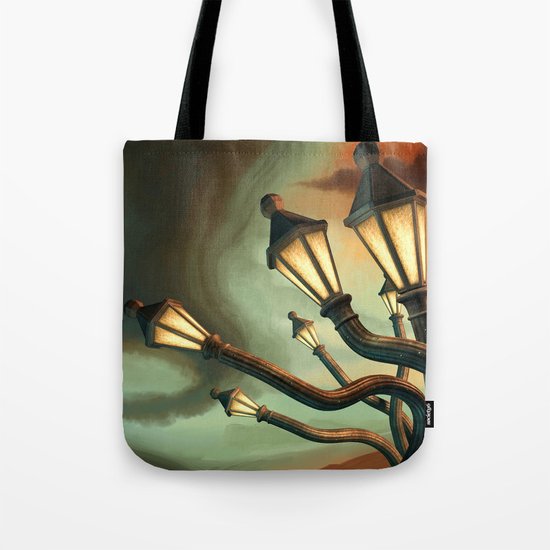 Drunk Streetlamps Tote Bag