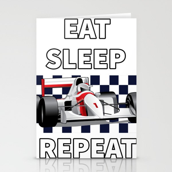 Eat Sleep Formula Repeat Stationery Cards