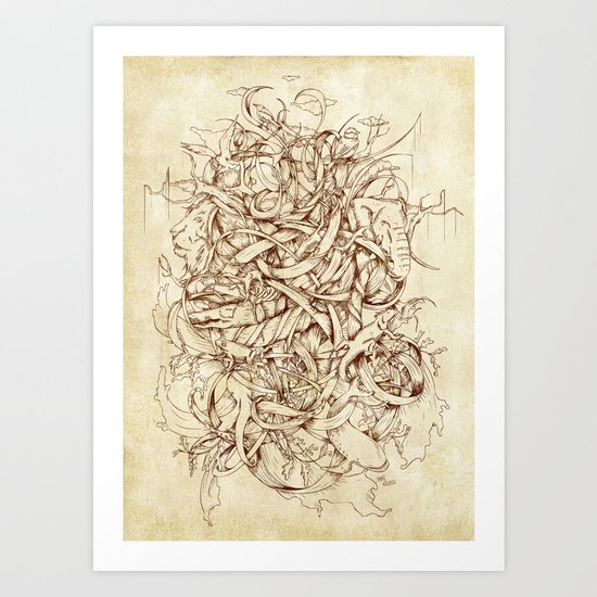 Water,Earth & Air Art Print