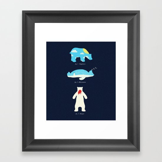 The 3 H's of Bear Life Framed Art Print