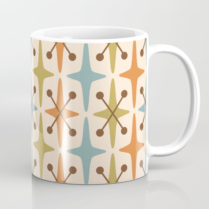 Mid Century Modern Googie Star Pattern Mid Mod Coffee Mug