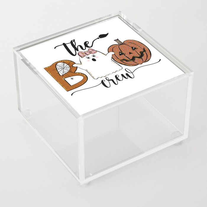 Halloween funny cute ghost girl pumpkin Acrylic Box