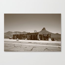 Route 66 - Cool Springs Camp 2012 #2 Sepia Canvas Print