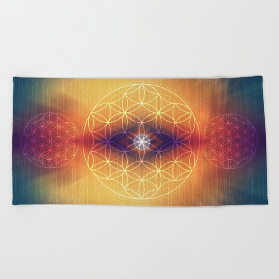 Flower of Life Beach Towel