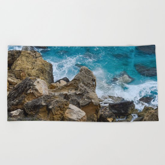 Rocky Coast Beach Towel