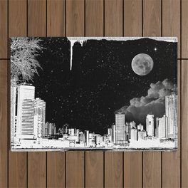The city at night.. Outdoor Rug