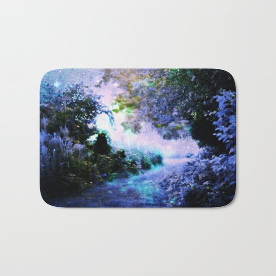 fantasy garden Periwinkle Bath Mat