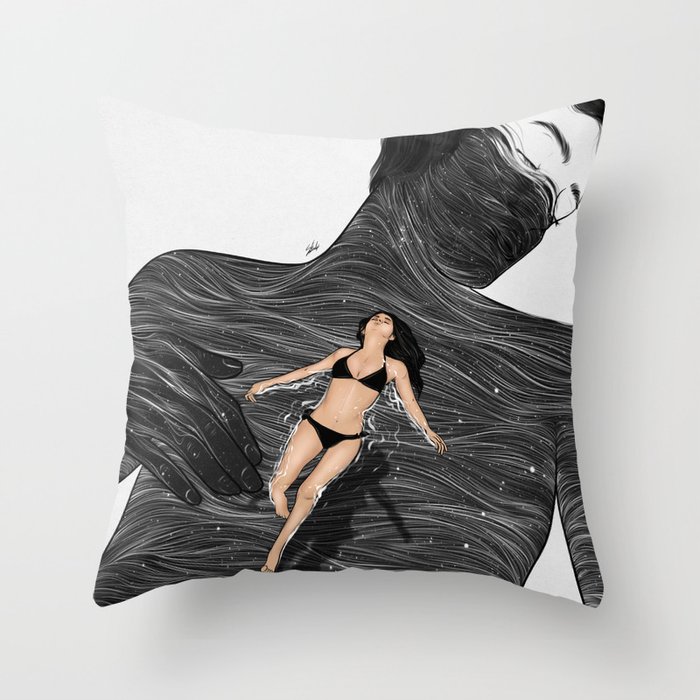 Floating over you. Throw Pillow
