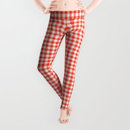 Red Gingham - Vichy Karo groß Farbe Rot-Weiss‎ Leggings