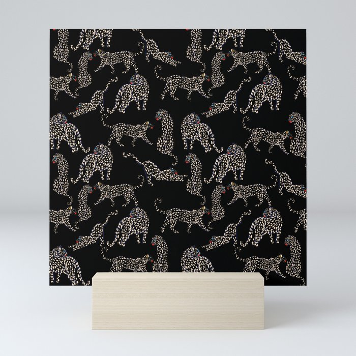 Boho modern black cheetah