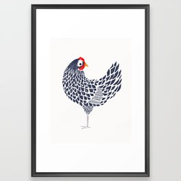 chicken stamp Framed Art Print