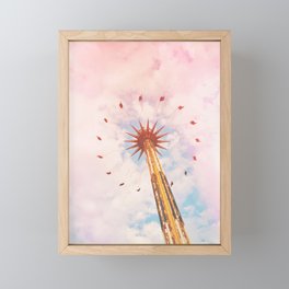 Swinging Pinks | Amusement Park Framed Mini Art Print