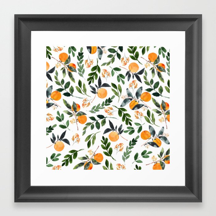 Orange Grove Framed Art Print