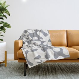 White Matisse cut outs seaweed pattern 10 Throw Blanket