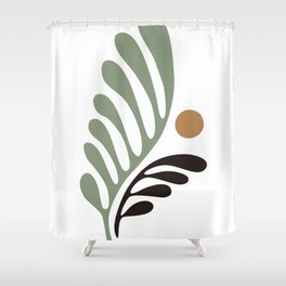 Simplicity Leaf and Sun Duo Shower Curtain